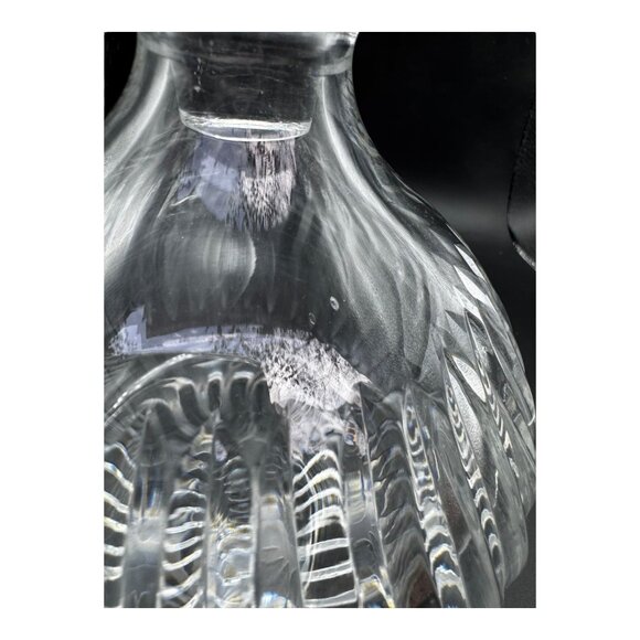 Vtg Towle Leaded Crystal Decanter Ribbed Swirl Design & Stopper Elegant Barware - Picture 3 of 11